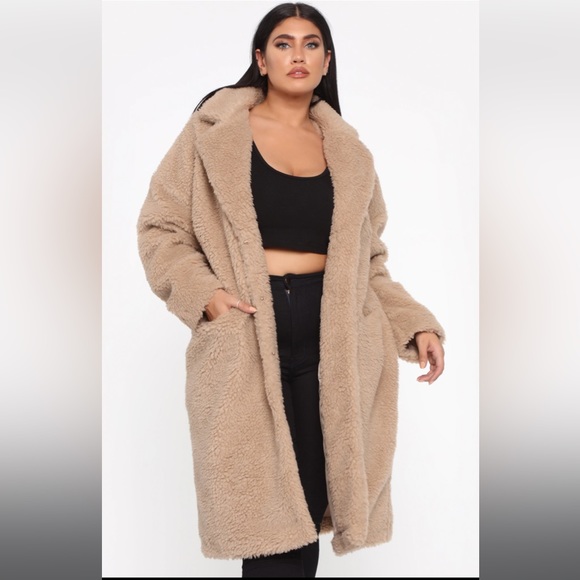 NWT Fashion Nova Divine Fuzzy Coat - Picture 4 of 10